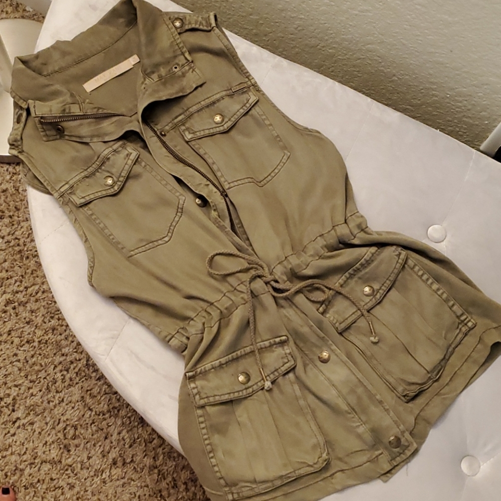 Olive green vest